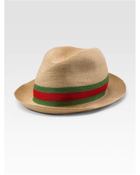 gucci straw fedora|Gucci straw Fedora hat.